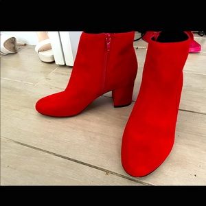 Red Ankle Boots